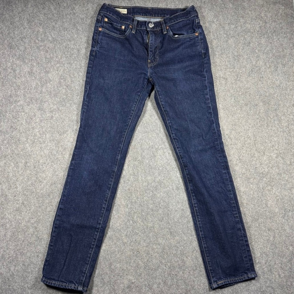 Levis Premium 511 Slim Fit Jeans Mens Fits 28x29 Dark Indigo Denim Blue Stretch